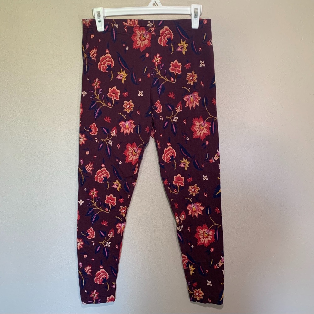 Floral Printed Leggings L